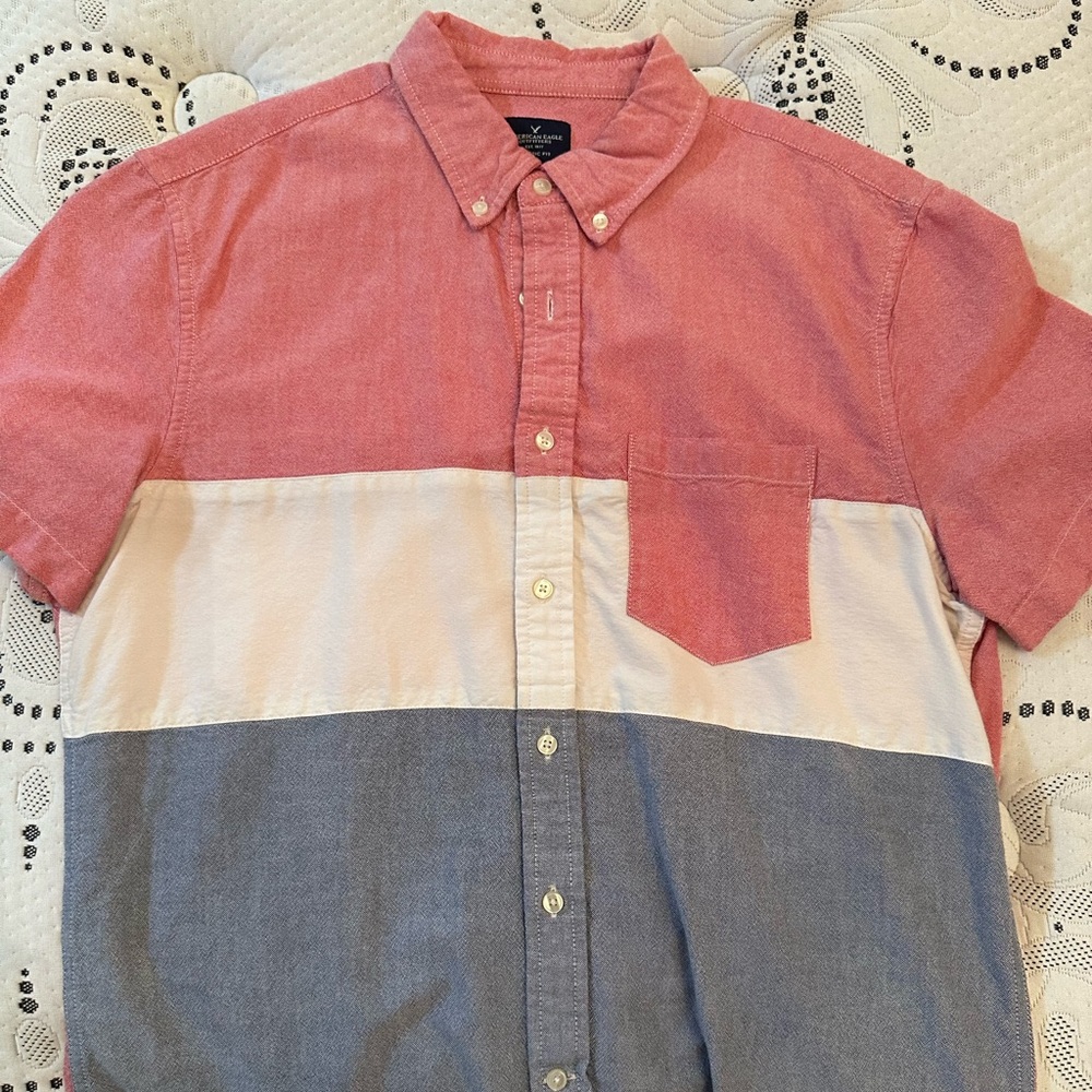 American Eagle short sleeve button down.